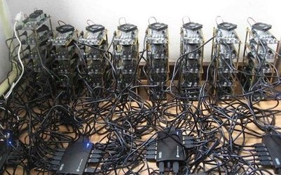 A modern mining farm filled with mining rigs