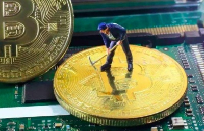 A modern mining farm showcasing rows of mining rigs, emphasizing the scale of the operation.